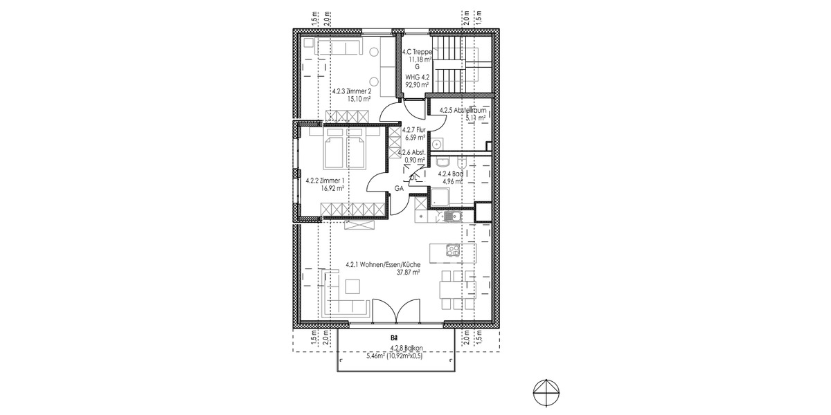 Etagenwohnung Stein b Laboe - 3 Zimmer, 92 m&sup2;, 495.000&euro; | Angebot:25780009