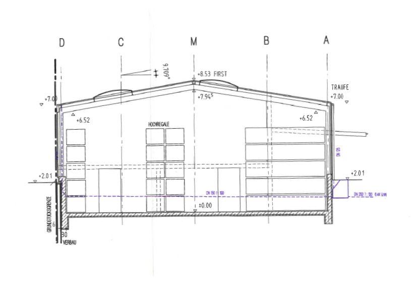 Lagerhalle mit Hochregalen - Lütt Immobilien zimmer