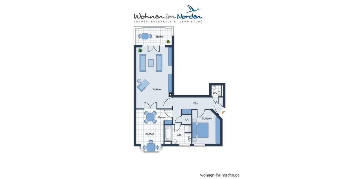 Etagenwohnung Kiel / Ravensberg Ravensberg - 2 Zimmer, 86 m&sup2;, 439.000&euro; | Angebot:26473313