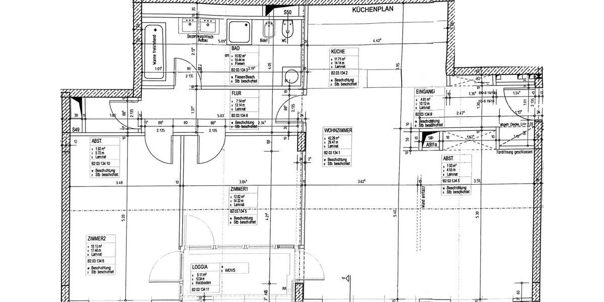 Etagenwohnung Kiel Gaarden-Ost - 3 Zimmer, 114 m&sup2;, 1.867&euro; | Angebot:23783515