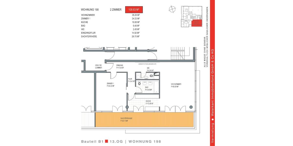 Etagenwohnung Kiel Gaarden-Ost - 2 Zimmer, 108 m&sup2;, 1.944&euro; | Angebot:11743447