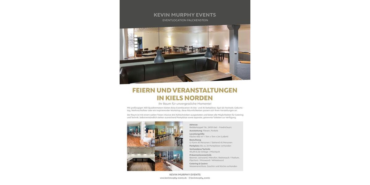 Eventlocation Falckenstein, Kiel - Veranstaltungsraum zimmer