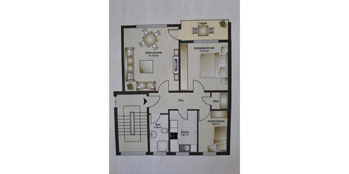 Etagenwohnung Preetz - 3 Zimmer, 68 m&sup2;, 960&euro; | Angebot:25719803