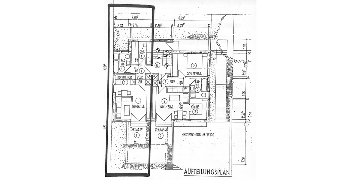 Charmante Wohnung - große Terrasse, Garten, Garagenstellplatz 2 zimmer