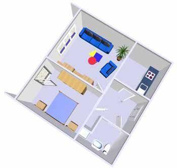 Etagenwohnung Quarnbek - 2 Zimmer, 45 m&sup2;, 520&euro; | Angebot:26544556