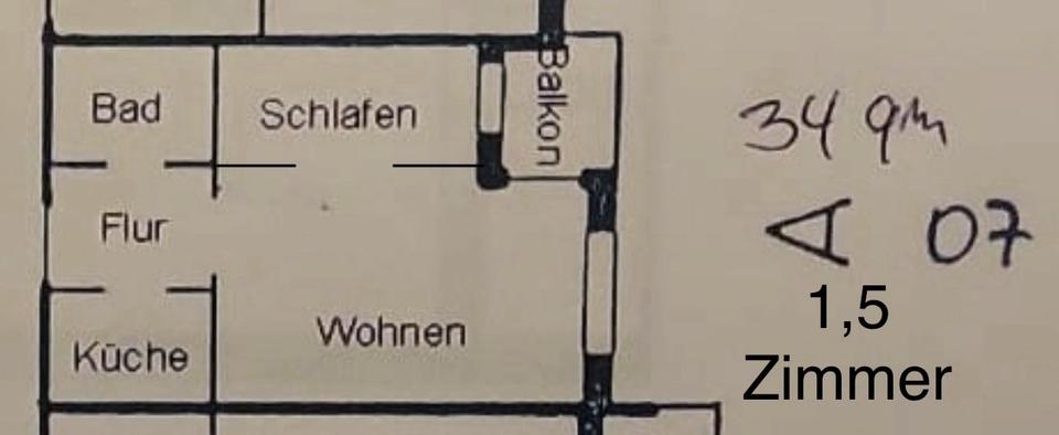 Etagenwohnung Plön - 1.5 Zimmer, 34 m&sup2;, 115.000&euro; | Angebot:26585108