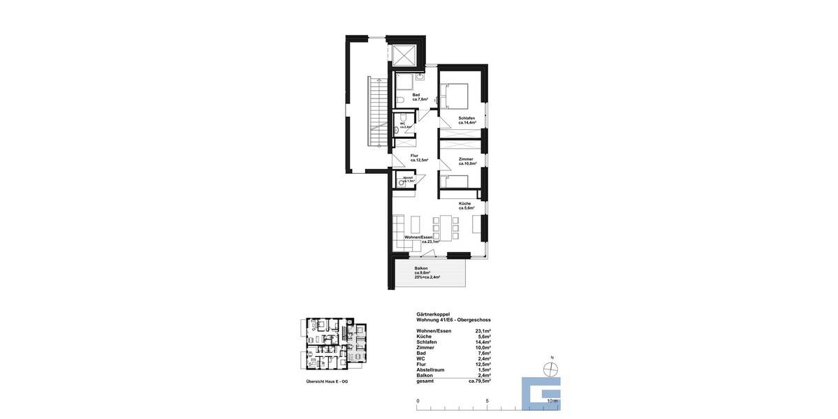 Etagenwohnung Heikendorf Altheikendorf - 3 Zimmer, 79 m&sup2;, 591.106&euro; | Angebot:25730960