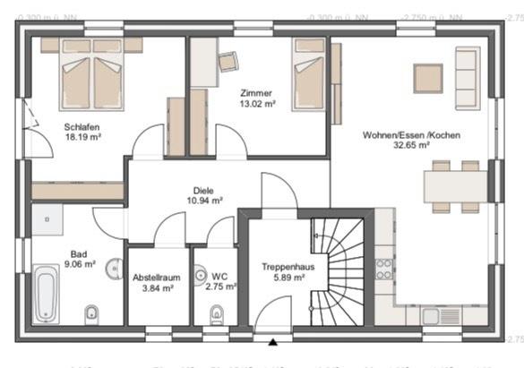 Erdgeschoßwohnung Fargau-Pratjau Pratjau - 3 Zimmer, 90 m&sup2;, 12&euro; | Angebot:26448151