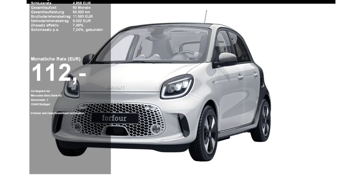 Smart ForFour 44.792 km 13.880 &euro; Kiel 24109