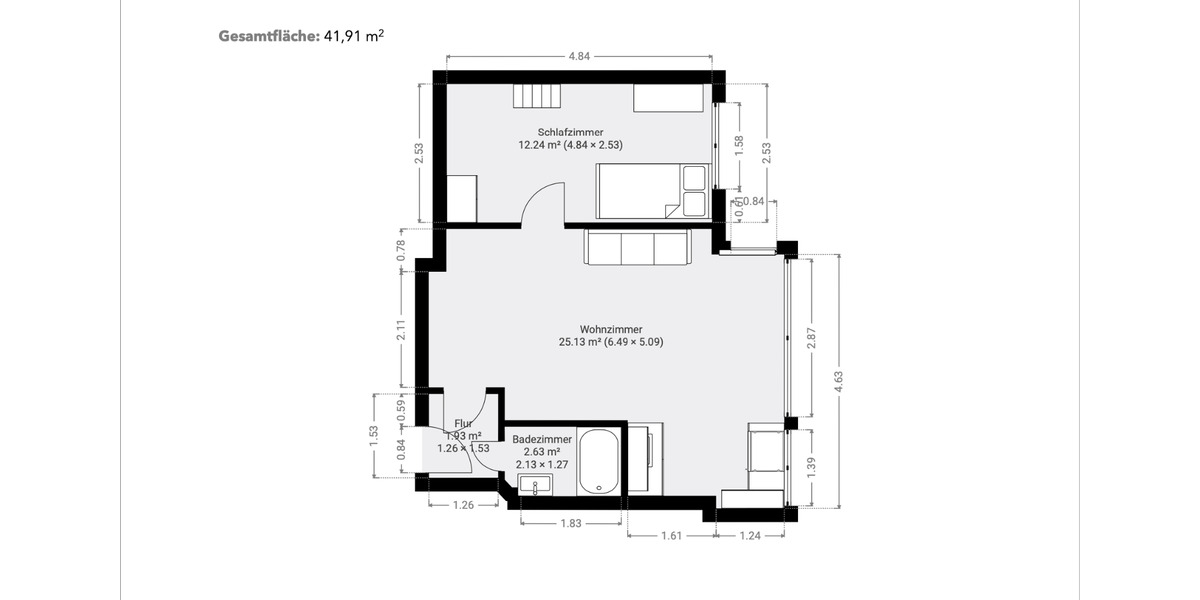 2-Zimmerwohnung, Arkaden, uninah, hell, bei bedarf möbliert 2 zimmer