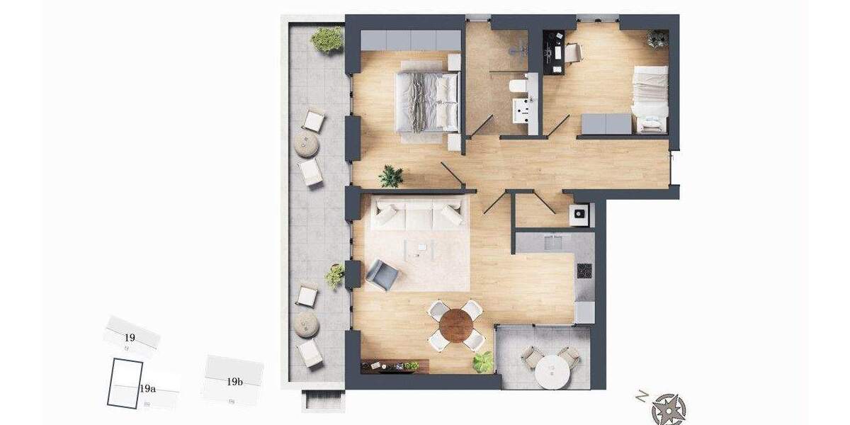 Etagenwohnung Eckernförde - 3 Zimmer, 79 m&sup2;, 575.000&euro; | Angebot:25780067