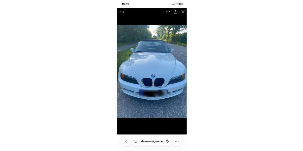 BMW Z3 147.000 km 12.400 &euro; Tüttendorf 24214