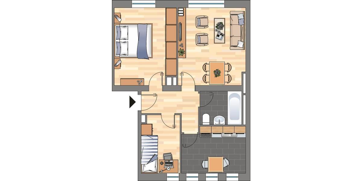 Etagenwohnung Kiel Gaarden-Ost - 2.5 Zimmer, 49 m&sup2;, 469&euro; | Angebot:26183912