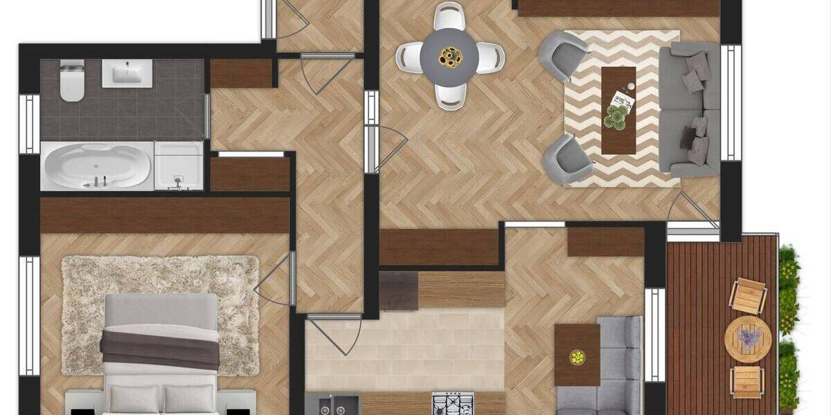 Etagenwohnung Schwentinental Klausdorf - 2 Zimmer, 69 m&sup2;, 198.000&euro; | Angebot:25909298