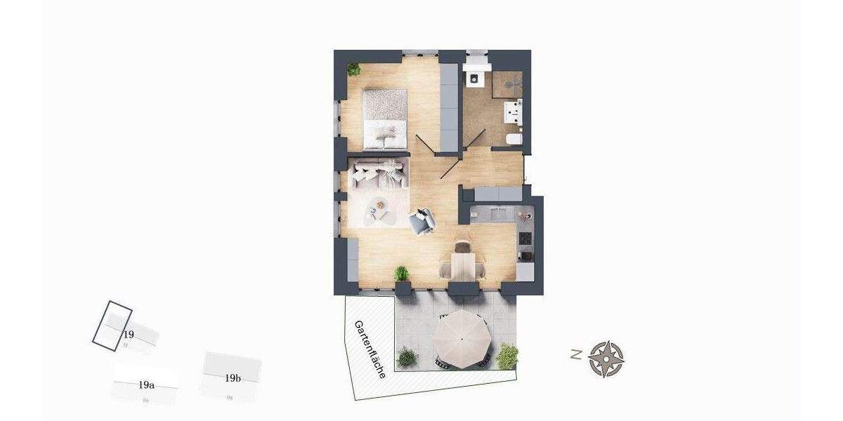 Etagenwohnung Eckernförde - 2 Zimmer, 47 m&sup2;, 265.000&euro; | Angebot:25744776