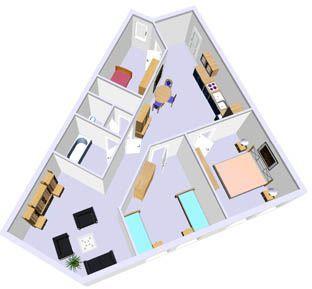 Dachgeschoßwohnung Kiel Gaarden-Ost - 3.5 Zimmer, 88 m&sup2;, 784&euro; | Angebot:26096396