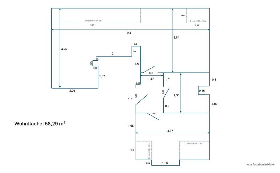 Dachgeschoßwohnung Kiel - 2 Zimmer, 58 m&sup2;, 919&euro; | Angebot:26365086