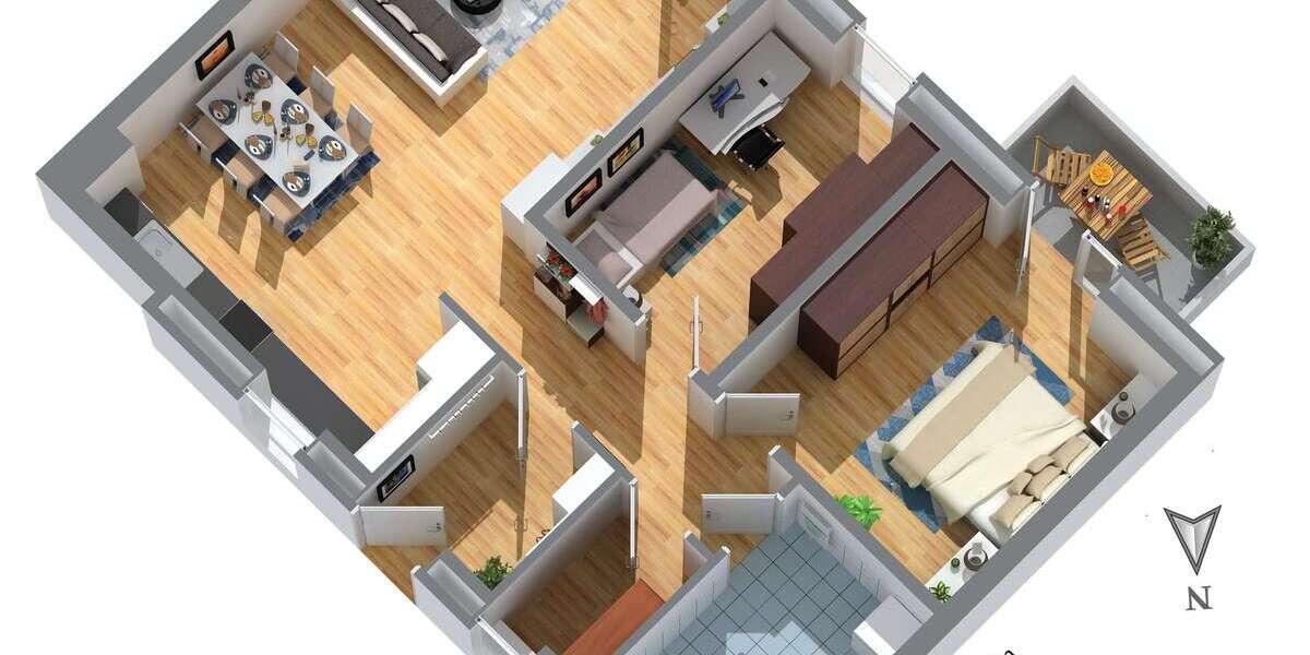 Etagenwohnung Kiel Ravensberg - 3 Zimmer, 82 m&sup2;, 1.400&euro; | Angebot:26795454