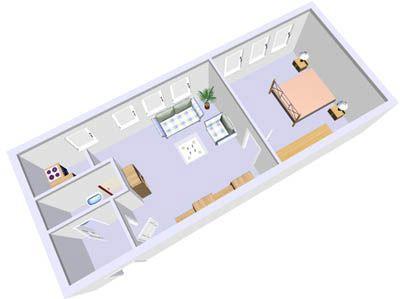 Etagenwohnung Kiel Schreventeich - 2 Zimmer, 43 m&sup2;, 560&euro; | Angebot:25467573