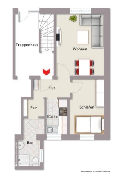 Erdgeschoßwohnung Nortorf - 2 Zimmer, 44 m&sup2;, 470&euro; | Angebot:24749724