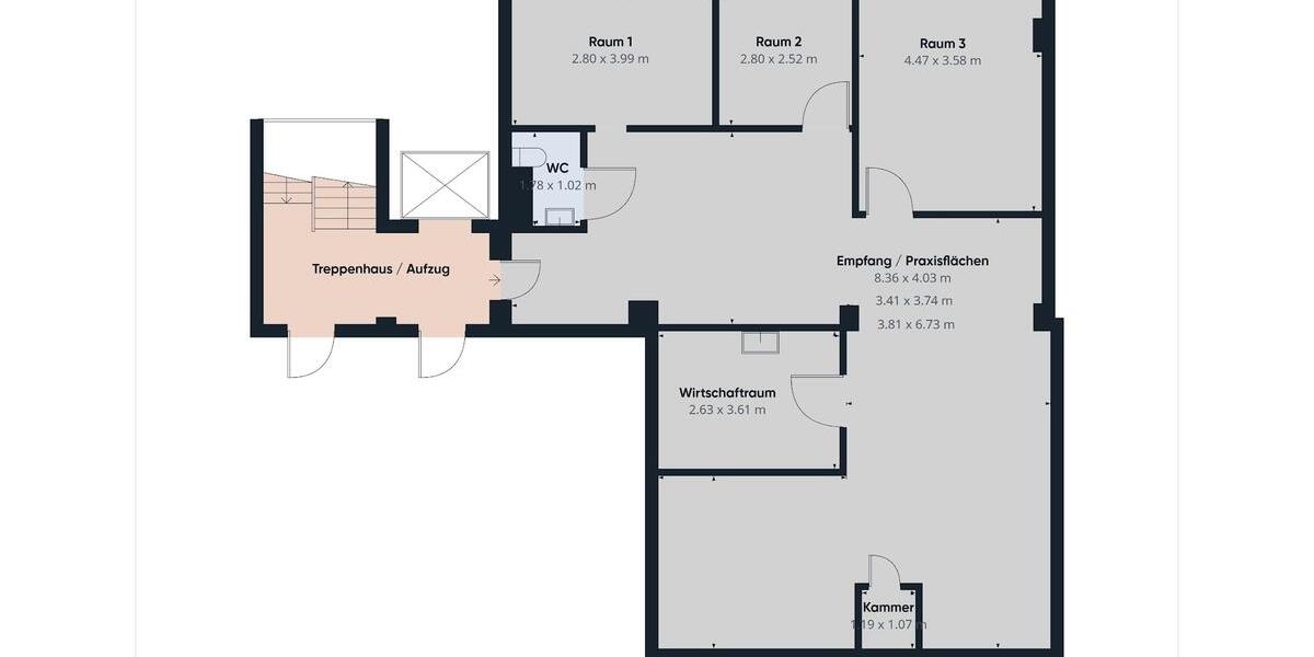 Praxisfläche Tattoostudio Kosmetik in Kiel-Gaarden, 1. OG, Aufzug vorhanden zimmer