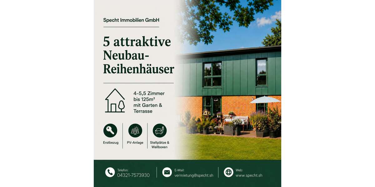 Einfamilienhaus Neumünster Brachenfeld/Ruthenberg - 5 Zimmer, 110 m&sup2;, 1.646&euro; | Angebot:26856757