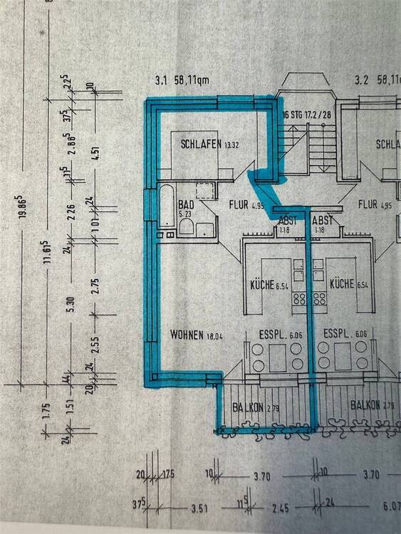Zentrale 2-Zimmer-Whg. mit Balkon u. Stellplatz Adalbertstr. Kiel-Wik