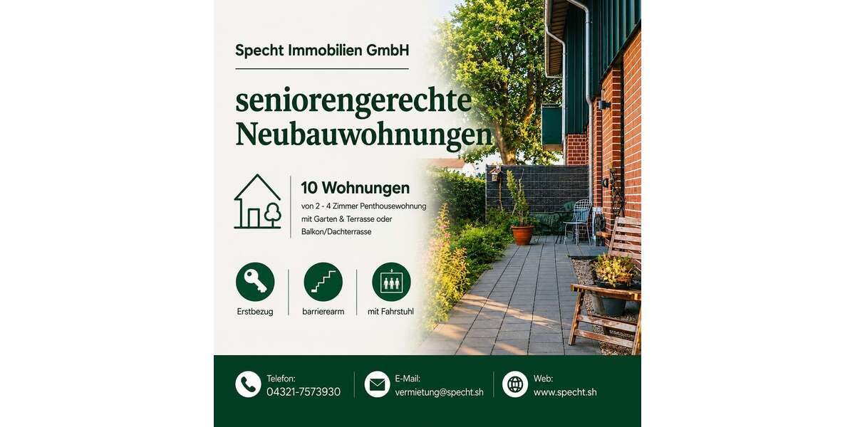 Etagenwohnung Neumünster Brachenfeld/Ruthenberg - 4 Zimmer, 112 m&sup2;, 2.248&euro; | Angebot:26856719