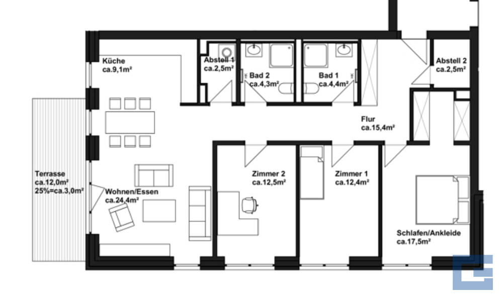 Etagenwohnung Heikendorf Altheikendorf - 4 Zimmer, 108 m&sup2;, 766.085&euro; | Angebot:25771012