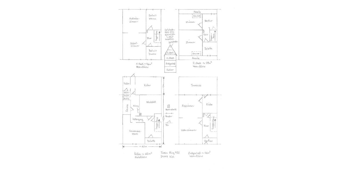 Reihenhaus Kiel Elmschenhagen - 6 Zimmer, 120 m&sup2;, 310.000&euro; | Angebot:27280592
