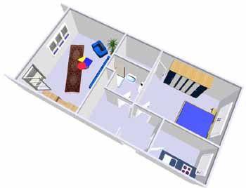 Etagenwohnung Quarnbek - 2 Zimmer, 64 m&sup2;, 659&euro; | Angebot:25670499