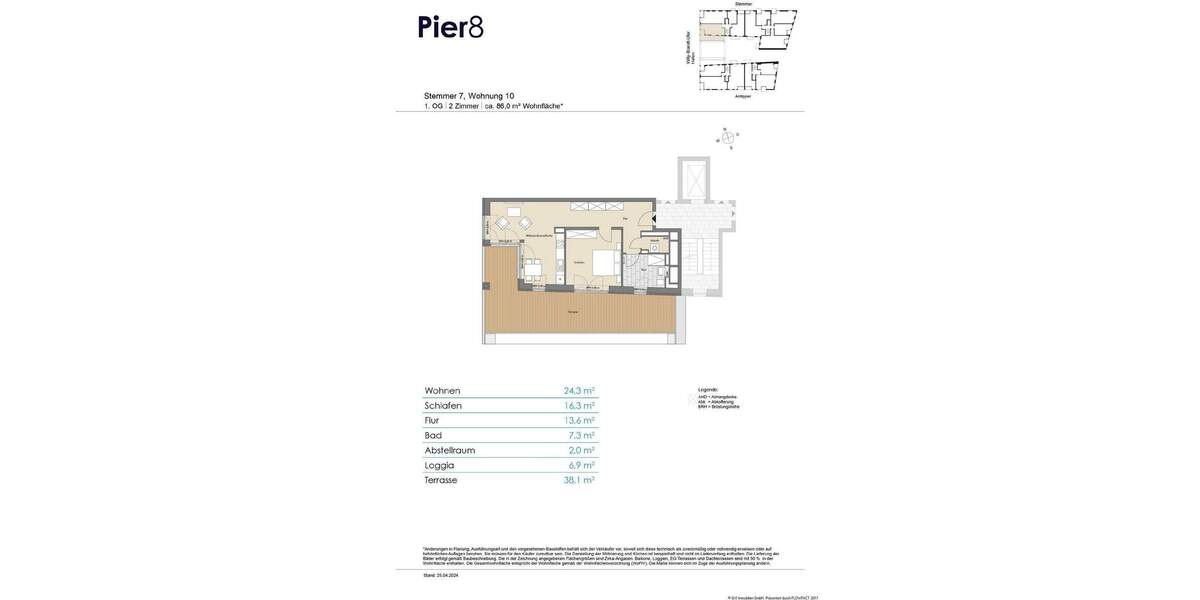 2-Zimmer-Neubauwohnung an der Kieler Hörn 2 zimmer