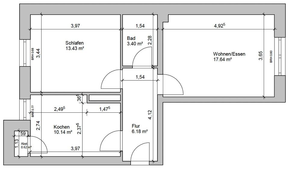 Etagenwohnung Neumünster - 2 Zimmer, 52 m&sup2;, 700&euro; | Angebot:26429248