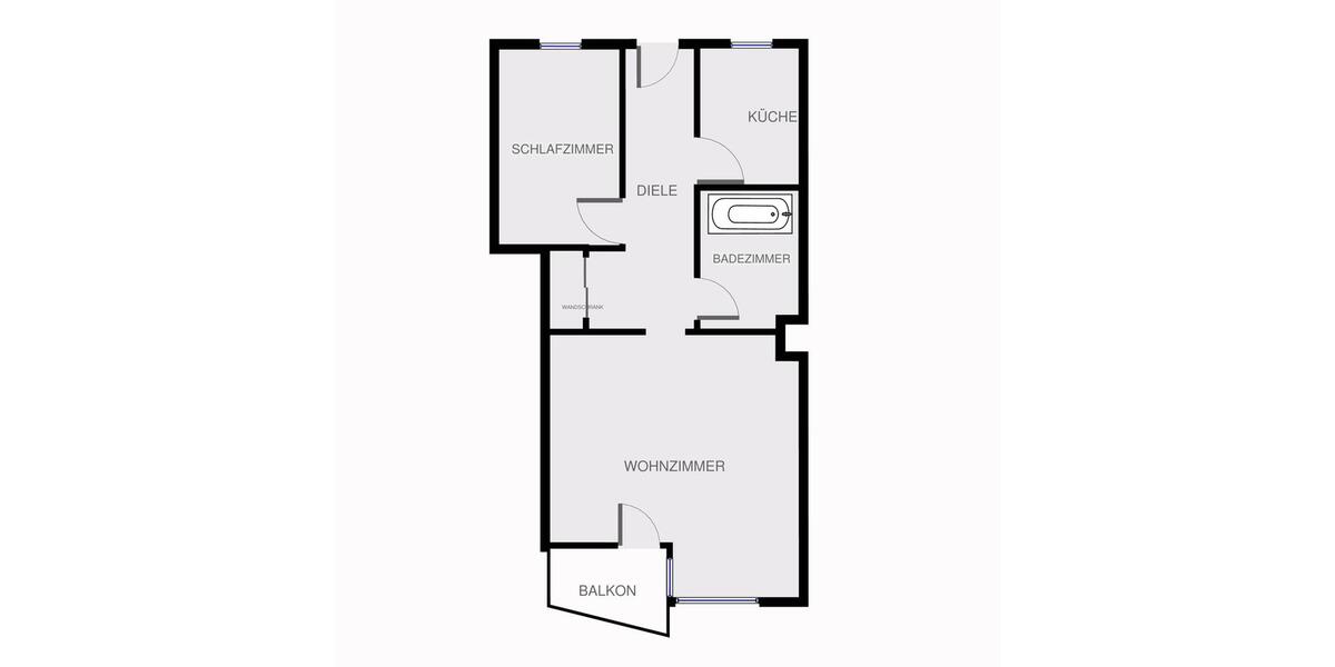 Etagenwohnung Kiel Neumühlen-Dietrichsdorf - 2 Zimmer, 47 m&sup2;, 128.000&euro; | Angebot:26649243