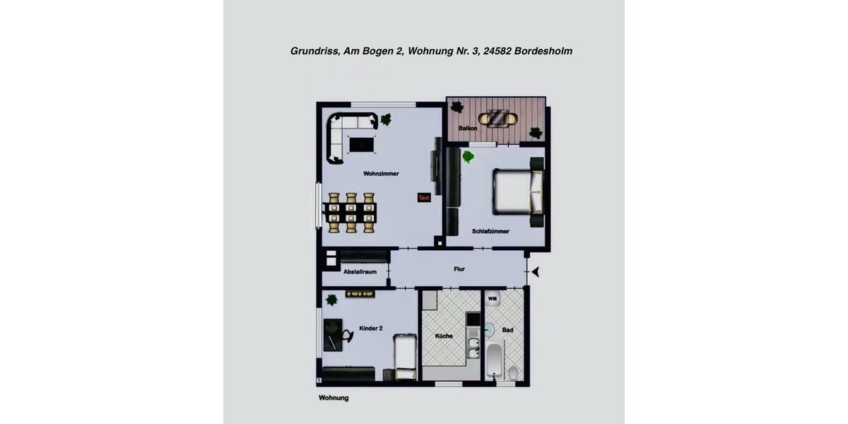 Etagenwohnung Bordesholm - 3 Zimmer, 72 m&sup2;, 199.000&euro; | Angebot:26427786