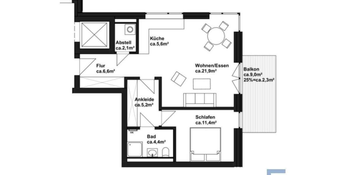 Helles Wohnen mit Stil! - 2-Zimmer-Wohnung (1.OG) - Alt-Heikendorf 2 zimmer
