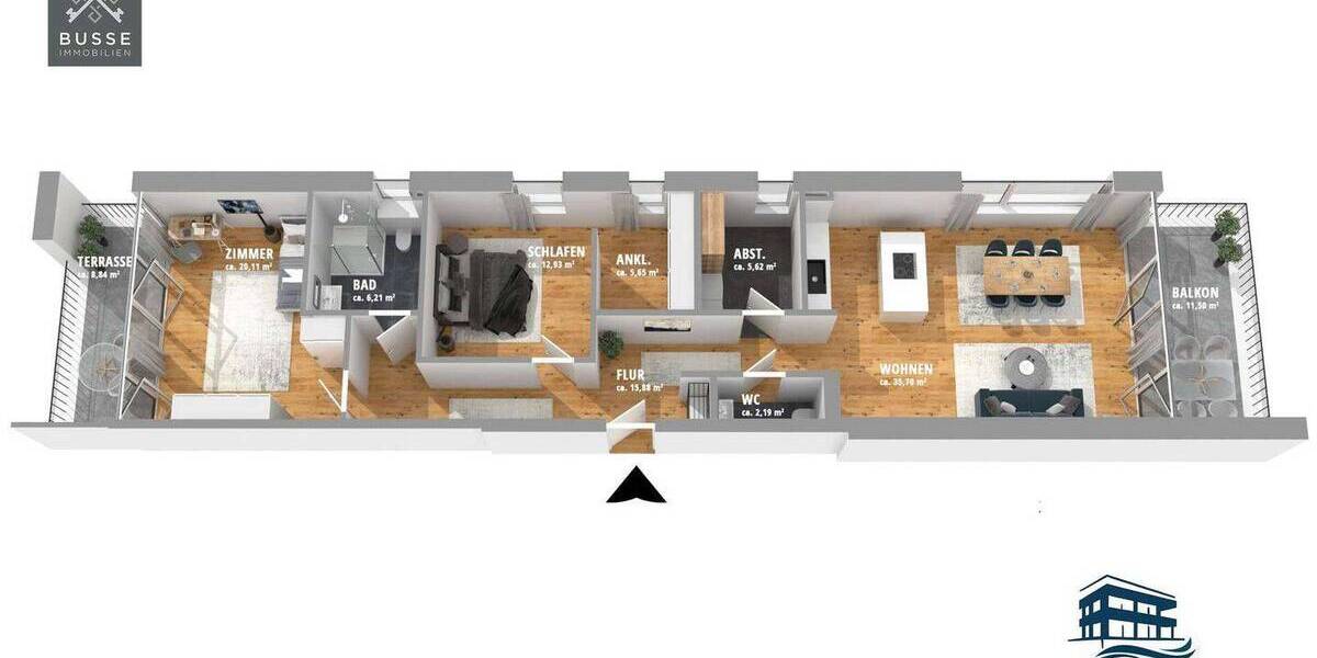 Etagenwohnung Schönberg Schönberger Strand - 3 Zimmer, 114 m&sup2;, 836.100&euro; | Angebot:25984840