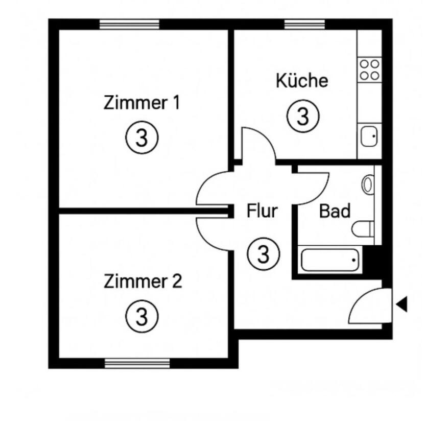 Teilmöblierte 2-Zimmer Wohnung Schauenburger Straße