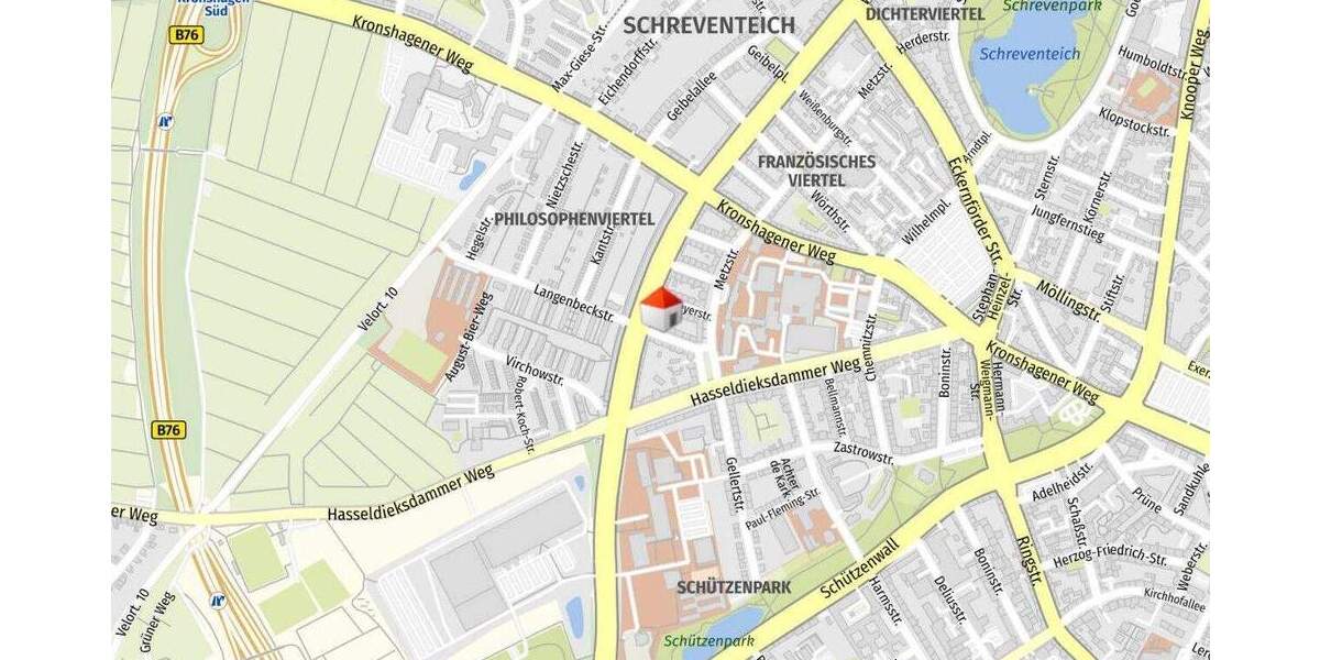 Etagenwohnung Kiel Schreventeich - 3 Zimmer, 72 m&sup2;, 700&euro; | Angebot:25660688