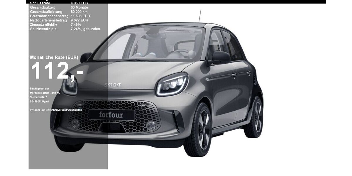 Smart ForFour 35.366 km 13.180 &euro; Kiel 24109