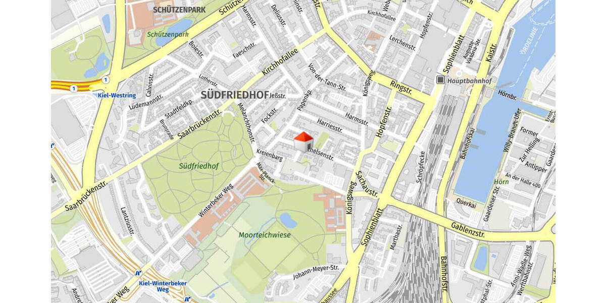 Etagenwohnung Kiel Südfriedhof - 4 Zimmer, 97 m&sup2;, 1.050&euro; | Angebot:26671785