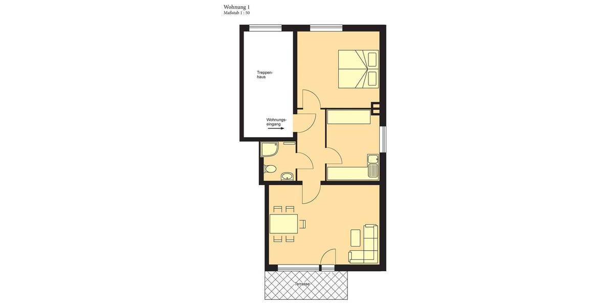 Etagenwohnung Kiel Wellingdorf - 2 Zimmer, 46 m&sup2;, 776&euro; | Angebot:26306306