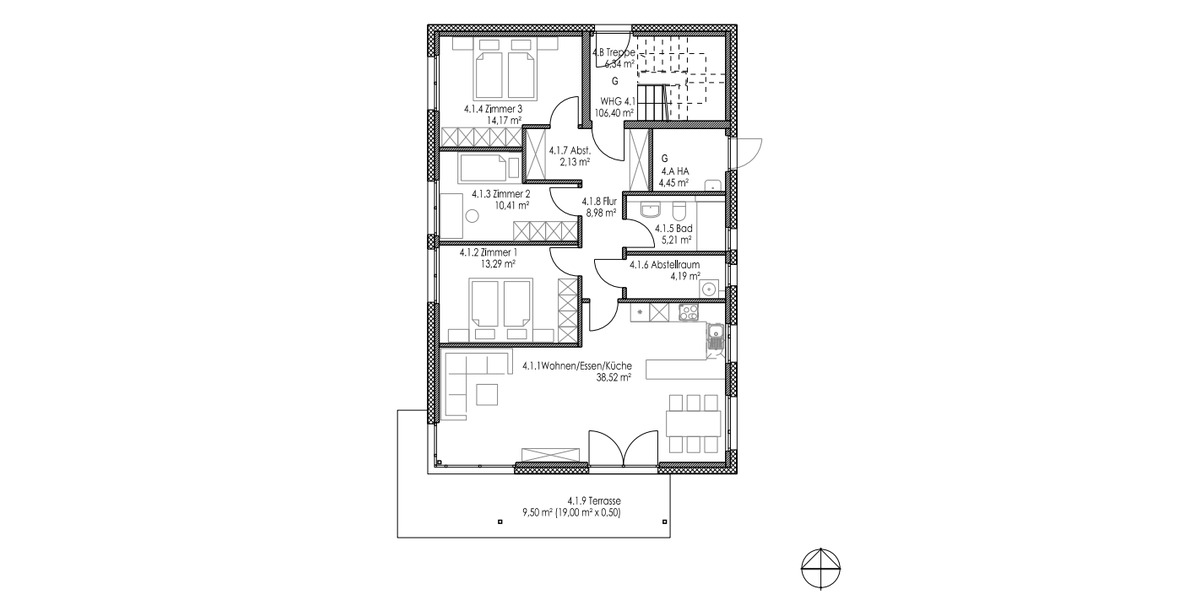Etagenwohnung Stein b Laboe - 4 Zimmer, 106 m&sup2;, 545.000&euro; | Angebot:25703308