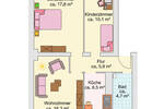 Etagenwohnung Kiel Blücherplatz - 3 Zimmer, 62 m&sup2;, 735&euro; | Angebot:26594935