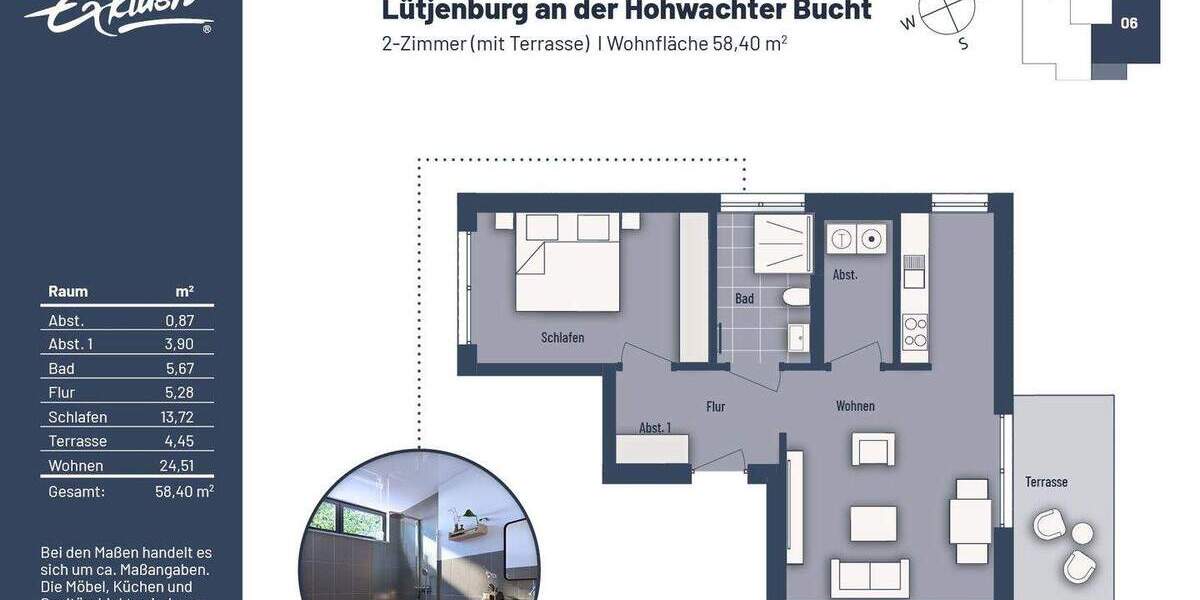 Etagenwohnung Lütjenburg - 2 Zimmer, 58 m&sup2;, 265.000&euro; | Angebot:25777373