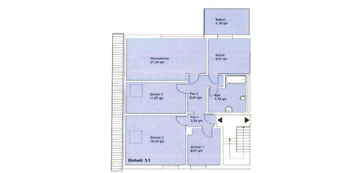 Etagenwohnung Kiel Neumühlen-Dietrichsdorf - 4 Zimmer, 92 m&sup2;, 1.150&euro; | Angebot:25635739