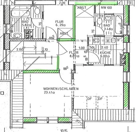 Dachgeschoßwohnung Tasdorf - 2 Zimmer, 44 m&sup2;, 396&euro; | Angebot:26544552