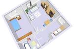 Etagenwohnung Kiel Elmschenhagen - 1.5 Zimmer, 38 m&sup2;, 356&euro; | Angebot:26272354