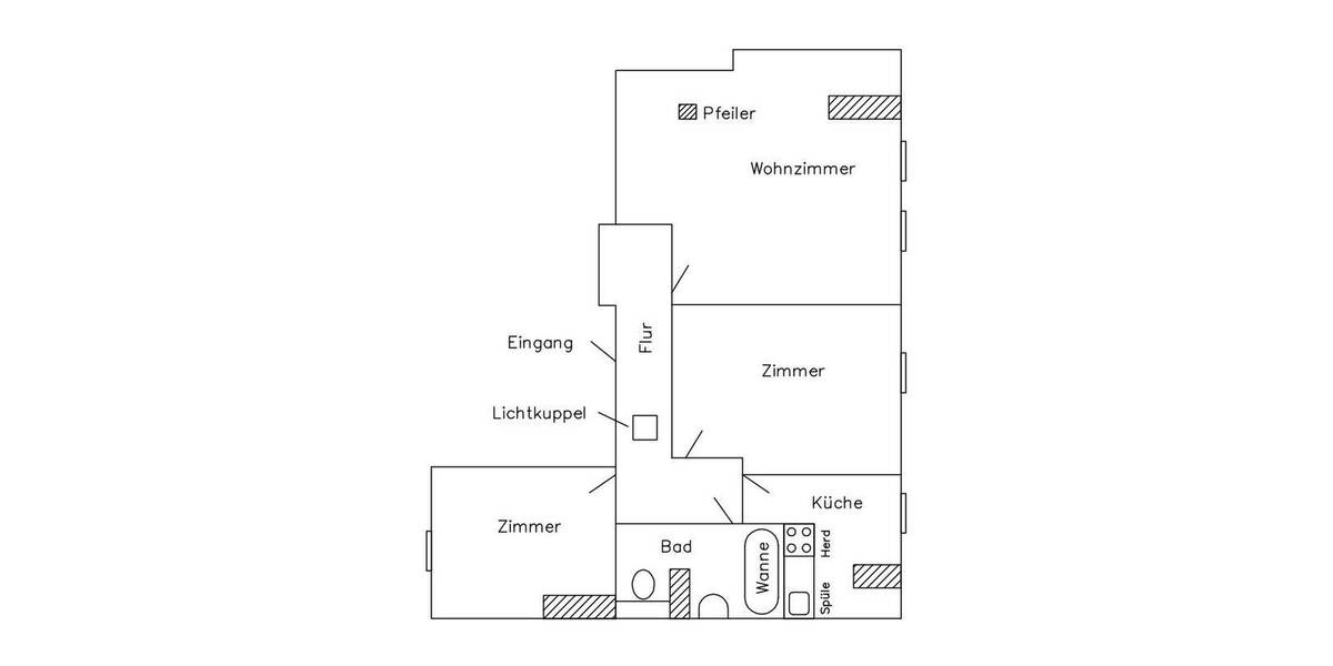 Etagenwohnung Kiel Südfriedhof - 3 Zimmer, 70 m&sup2;, 960&euro; | Angebot:26389251