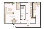 Etagenwohnung Molfsee - 2 Zimmer, 55 m&sup2;, 650&euro; | Angebot:26366999